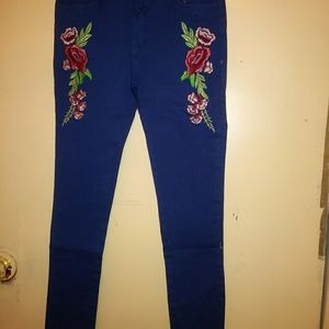 Girls dressy floral design pants size 12 skinny.